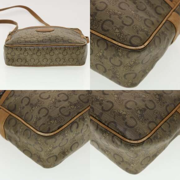 CELINE C Macadam Canvas Shoulder Bag Beige - Picture 10 of 13